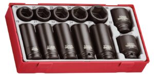 12-osaline jõupadrunikomplekt 1/2″ nelikantkinnitusega Teng Tools TT9212