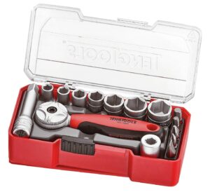 1/4'' nelikantkinnitusega padrunvõtmekomplekt Teng Tools TJ1415