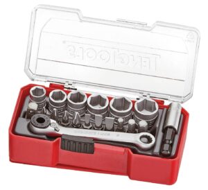 1/4'' nelikantkinnitusega padrunvõtmekomplekt Teng Tools TJ1419