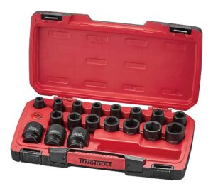 22-osaline 1/2" nelikantkinnitusega löökpadrunite komplekt Teng Tools T9222