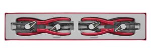 4-osaline stoppeerõngatangide komplekt sise- ja välisrõngastele Teng Tools TTX474-9E
