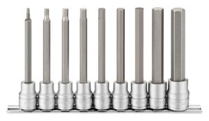 Kuuskant-padrunotsakute komplekt.  ''3/8 nelikantkinnitusega. Teng Tools M3809