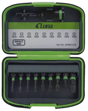 10osaline otsakukomplekt Impact TORX Luna
