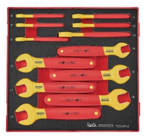12-osaline võtmekomplekt tööks kuni 1000 V pingega. Teng Tools TEDVSP12