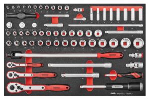 1/4'', 3/8'' ja 1/2'' 67-osaline padrunikomplekt Teng Tools TTESK67