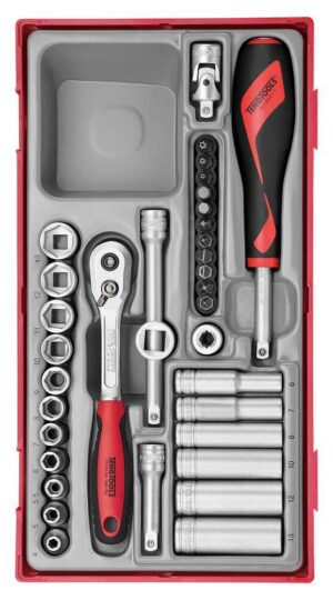 35osalline padrunvõtmekomplekt. 1/4'' nelikantkinnitusega Teng Tools TT1435
