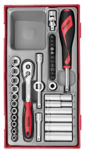 35-osaline padrunvõtmekomplekt. 1/4'' nelikantkinnitusega Teng Tools TT143512