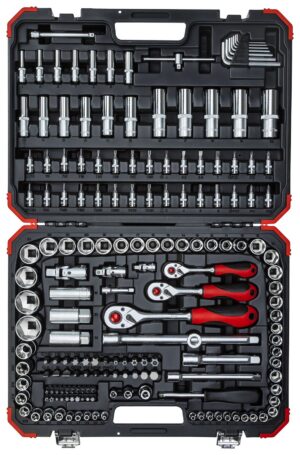 R45603172 Socket set 1/2"-3/8"-1/4" 172 pieces