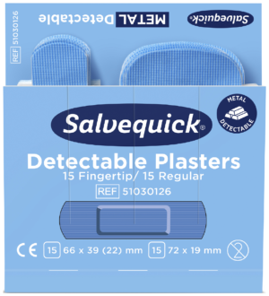 Plaaster Salvequick 6754, sõrmeotsa/tavaline, tuvastatav