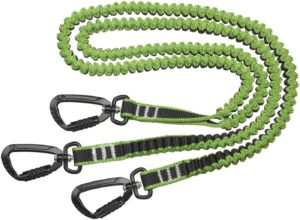 Elastne rihm kolme karabiinhaagiga