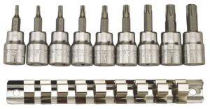 TX-padrunid komplektis. 3/8" nelikantkinnitusega. Teng Tools M3813TX