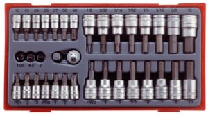 35osaline padrunotsakukomplekt 1/4'' ja 3/8'' nelikantkinnitusega Teng Tools TTBS35