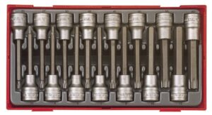 15osaline TX-komplekt. 1/2'' nelikantkinnitusega Teng Tools TTTXH15
