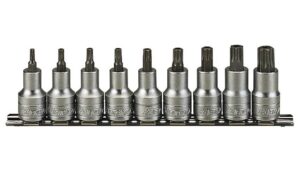 TX-padrunid komplektis. 1/2" nelikantkinnitusega. Teng Tools M1213TX /M1213TPX