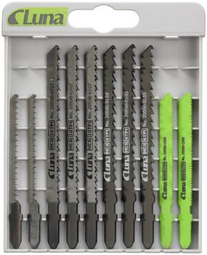 10-osaline tikksaelehtede komplekt Luna