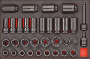 33osaline jõupadrunikomplekt 3/4'' nelikantkinnitusega Teng Tools TTEISK33