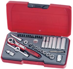 Padrunvõtmekomplekt. 1/4'' nelikantkinnitusega Teng Tools T1435AF
