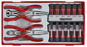 16 osaline Peenmehaanikukruvitsate ja tangide komplekt Teng Tools TTMI16