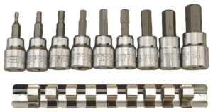 Kuuskantpadrunotsakute komplekt. 3/8" nelikantkinnitusega. Teng Tools M3812 / M3811