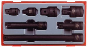7osaline jõupadrunitööriistade komplekt 1/2" nelikantkinnitusega Teng Tools TT9207