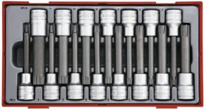 1/2'' nelikantkinnitusega 15-osaline padrunotsakute komplekt Ribe- ja XZN-pesadele Teng Tools TTRS15
