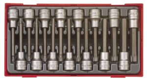 15osaline TX-komplekt. 1/2'' nelikantkinnitusega Teng Tools TTTXH15
