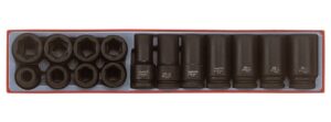 15osaline jõupadrunikomplekt 3/4'' nelikantkinnitusega Teng Tools TTX9415