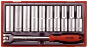 11osaline 1/2'' nelikantkinnitusega padrunikomplekt Teng Tools TT1211