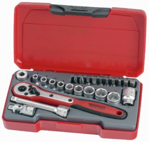 1/4" nelikantkinnitusega padrunvõtmete komplekt Teng Tools T1424