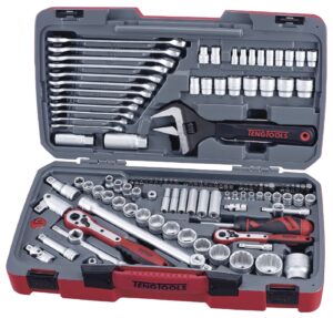 Padrunvõtmekomplekt. 1/4'', 3/8'' ja 1/2'' nelikantkinnitusega. Teng Tools TM127