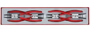 4osaline stopperrõngatangide komplekt sise- ja välisrõngastele Teng Tools TTX474-9
